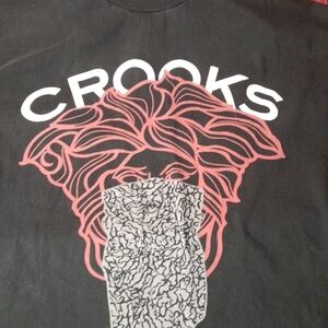 Crooks Graphic T-Shirt in Black and Pink